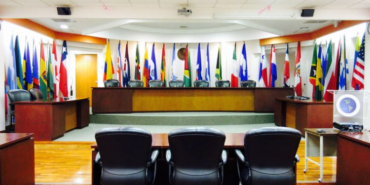 Sala de la Corte Interamericana de Derechos Humanos (Corte IDH)